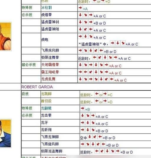 拳皇97八神庵技能出招表!w300
